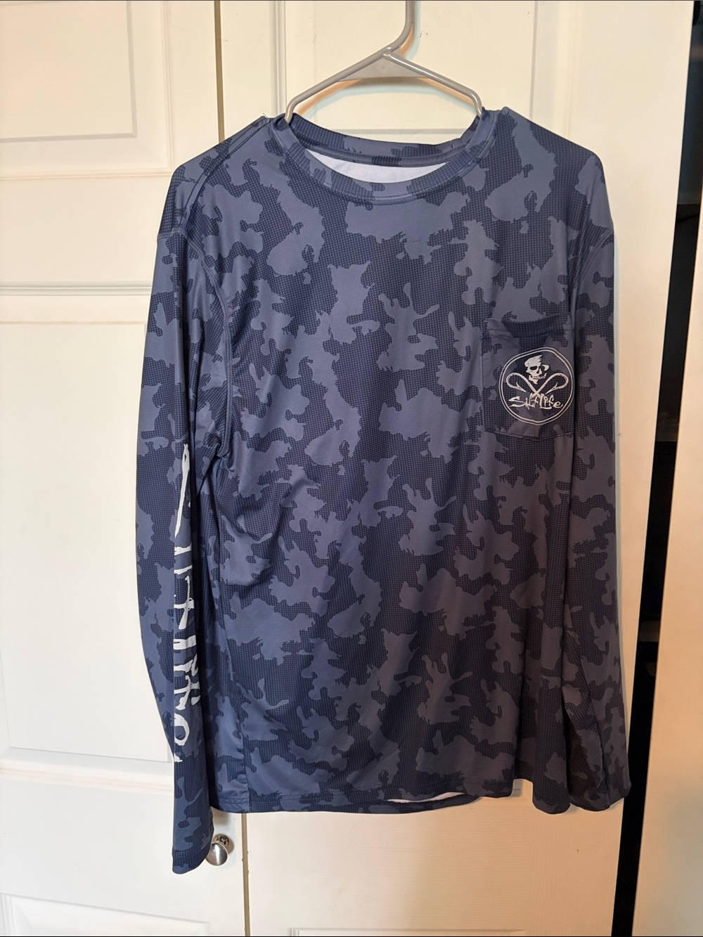 Salt Life Navy Camouflage Long Sleeve Performance Tee
